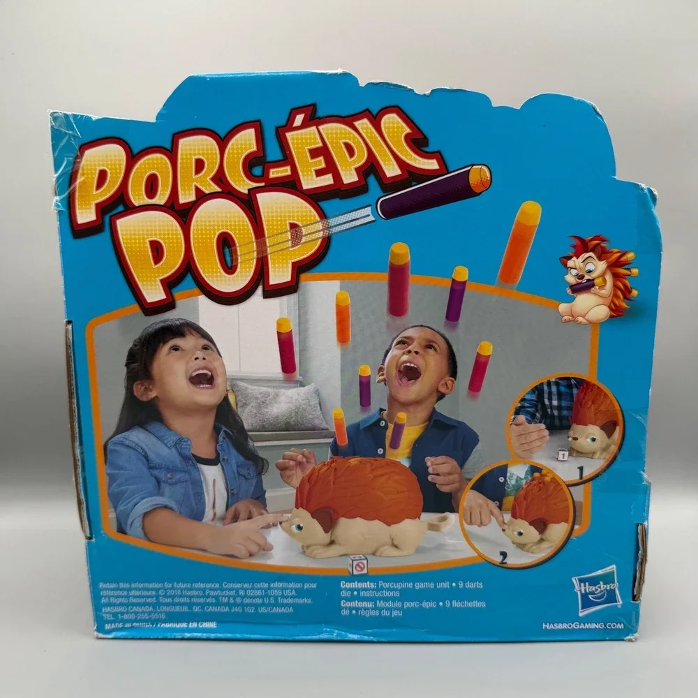 Rare Hasbro Gaming Porcupine Pop!  Hedgehog Toy with 9 Foam Darts 2018